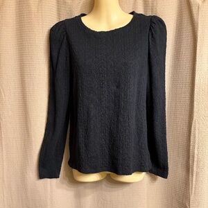 Share  Loft Black Long Sleeves Round Hem TOP Women's XS